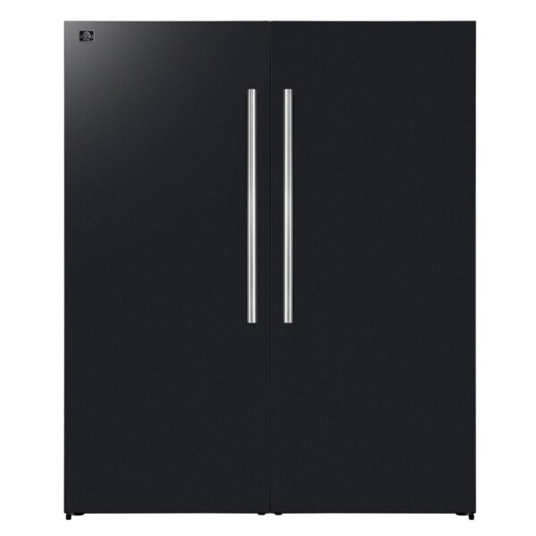 Forno Maderno 2-28-Inch Wide Convertible Refrigerator/Freezer in Black, Decorative Trim Grill, 27.2 cu.ft