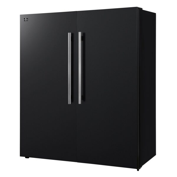 Forno Maderno 2-28-Inch Wide Convertible Refrigerator/Freezer in Black, Decorative Trim, 27.2 cu.ft