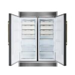 Forno Maderno 2-28-Inch Wide Convertible Refrigerator/Freezer in Black, Decorative Trim Grill, 27.2 cu.ft