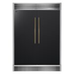 Forno Maderno 2-28-Inch Wide Convertible Refrigerator/Freezer in Black, Decorative Trim Grill, 27.2 cu.ft