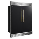 Forno Maderno 2-28-Inch Wide Convertible Refrigerator/Freezer in Black, Decorative Trim Grill, 27.2 cu.ft