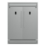 ProductForno Fortezza 60 Inch Convertible Refrigerator/Freezer with Modern Trim Kit, Stainless Steel, Total No Frost, with Automatic Ice Maker