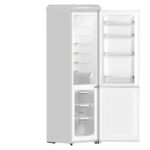 Forno Storico 22-Inch Retro bottom freezer Fridge in White, 9 cu.ft, copper-tone handle