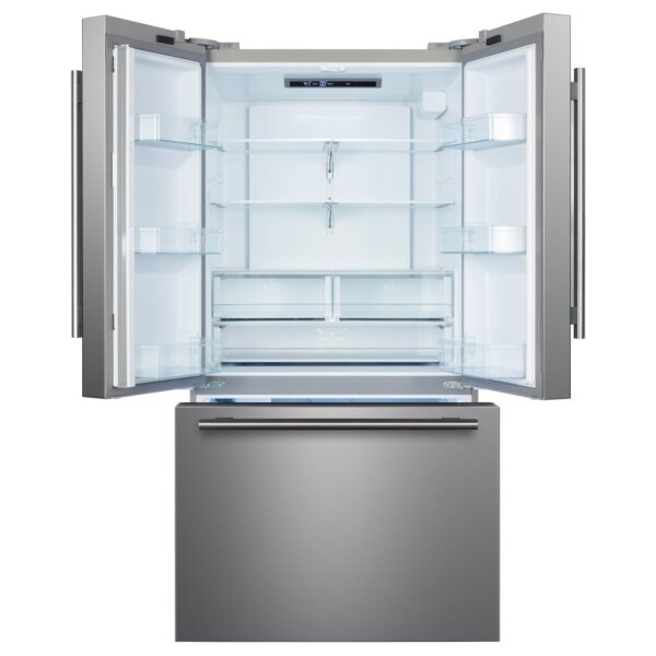 Forno Rivello 36 Inch French Door Refrigerator in Stainless Steel, Internal Water Dispenser