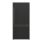 Forno Milano Espresso 31-Inch Bottom Freezer Refrigerator, Black, 17.2 cu.ft Capacity, Energy Efficient