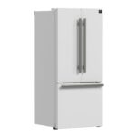 Forno Gallipoli Espresso 30-Inch White French Door Refrigerator, Bottom Freezer, 17.5 Cu. Ft.