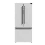 Forno Gallipoli Espresso 30-Inch White French Door Refrigerator, Bottom Freezer, 17.5 Cu. Ft.