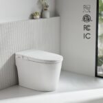 FORNO ACQUA Luxurious Smart Toilet. Includes Auto Flush, Auto Lid, Powerful Flush, sleek tankless design Ideal for Powder Rooms.