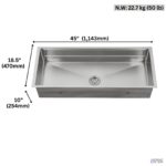 FORNO ACQUA 45 in. Undermount 3-Level Workstation MultiSINK with Custom-Fit Accessories