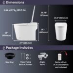 FORNO ACQUA Luxurious Smart Toilet. Includes Heated Seat, Auto Flush, Auto Lid, Powerful Flush, Ideal for Powder Rooms.