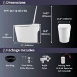 FORNO ACQUA Luxurious Smart Toilet. Includes Auto Flush, Powerful Flush, sleek tankless design Ideal for Powder Rooms.