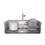 FORNO ACQUA 33 in. Drop-In/Undermount MultiSINK Workstation Sink with Waterfall Faucet & Glass Rinser
