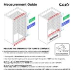 Cozy 44"-49"W x 76"H Frameless Single Sliding Shower Door, 3/8" Tempered Glass