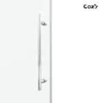 Cozy 44"-49"W x 76"H Frameless Single Sliding Shower Door, 3/8" Tempered Glass
