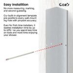 Cozy 44"-49"W x 76"H Frameless Single Sliding Shower Door, 3/8" Tempered Glass