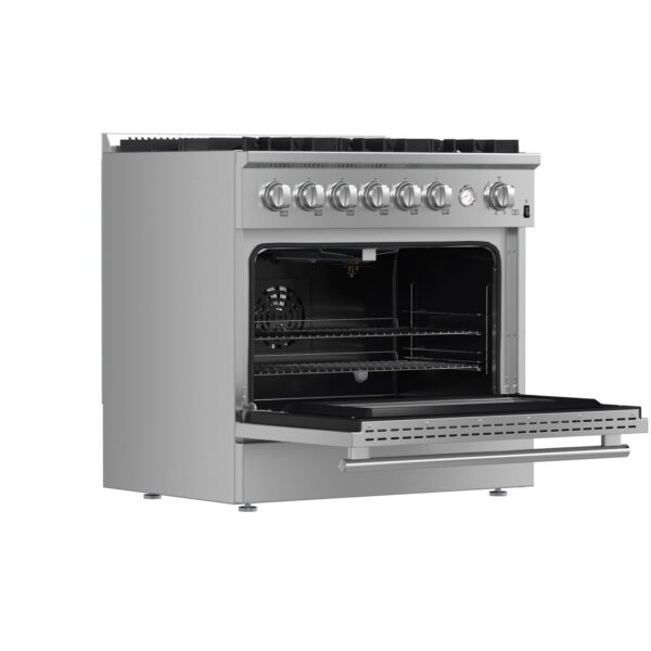 Marco 36-Inch Gas Range Stainless Steel, 6 Burners 67,000 BTU, 5.36 cu.ft