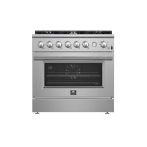 Marco 36-Inch Gas Range Stainless Steel, 6 Burners 67,000 BTU, 5.36 cu.ft