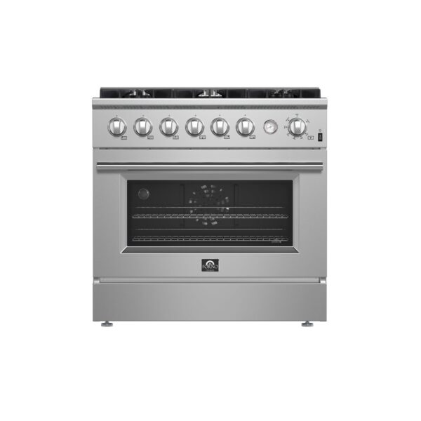 Marco 36-Inch Gas Range Stainless Steel, 6 Burners 67,000 BTU, 5.36 cu.ft