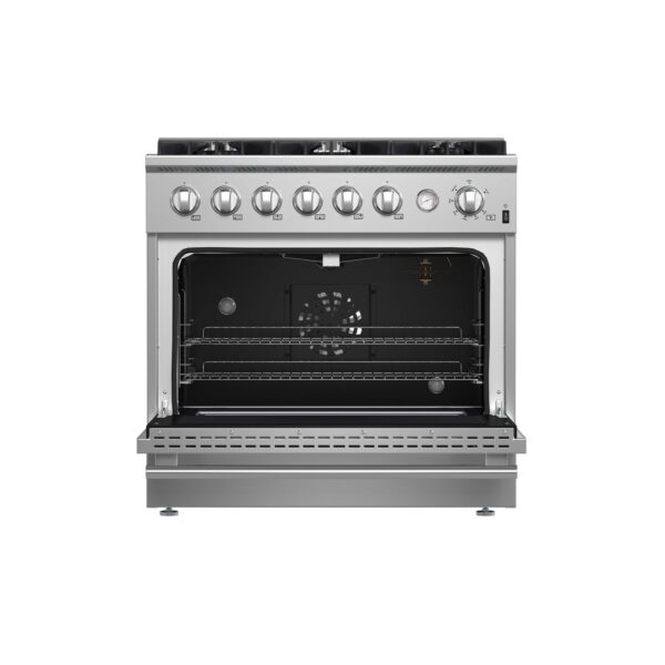 Marco 36-Inch Gas Range Stainless Steel, 6 Burners 67,000 BTU, 5.36 cu.ft