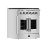 Forno Galiano 30-Inch Freestanding French Door Gas Range, 5 Burners, Convection Oven, Energy Efficient