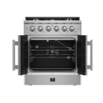 Forno Galiano 30-Inch Freestanding French Door Gas Range, 5 Burners, Convection Oven, Energy Efficient