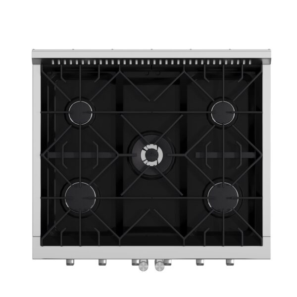 Forno Galiano 30-Inch Freestanding French Door Gas Range, 5 Burners, Convection Oven, Energy Efficient