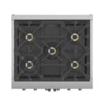 Forno Capriasca 30-Inch Freestanding French Door Gas Range, 4 Burners, Convection Oven, Energy Efficient