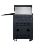 Forno All’Aperto 99,600 BTU Outdoor Kitchen, 5 Burners, Infrared Burners, Side Burner, Black Sintered Stone Countertops, Gas Pizza Oven, Sink Module, Bar & Beverage Center