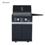 Forno All’Aperto 99,600 BTU Outdoor Kitchen, 5 Burners, Infrared Burners, Side Burner, Black Sintered Stone Countertops, Gas Pizza Oven, Sink Module, Bar & Beverage Center