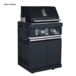 Forno All’Aperto 99,600 BTU Outdoor Kitchen, 5 Burners, Infrared Burners, Side Burner, Black Sintered Stone Countertops, Gas Pizza Oven, Sink Module, Bar & Beverage Center