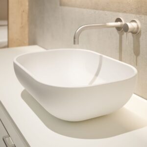 Royo Block Countertop Washbasin - White