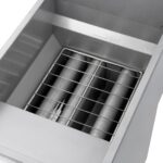 Forno Commerciale Natural Gas Deep Fryer, 3 Burners 90,000 BTU, 40 lbs, Millivolt Control