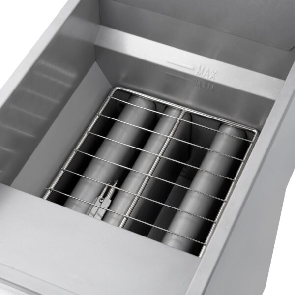 Forno Commerciale Propane Gas Deep Fryer, 4 Burners 120,000 BTU, 50 lbs Oil Capacity, Millivolt Control