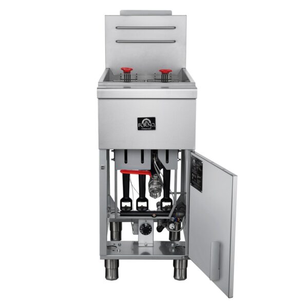 Forno Commerciale Propane Gas Deep Fryer, 3 Burners 90,000 BTU, 40 lbs Oil Capacity