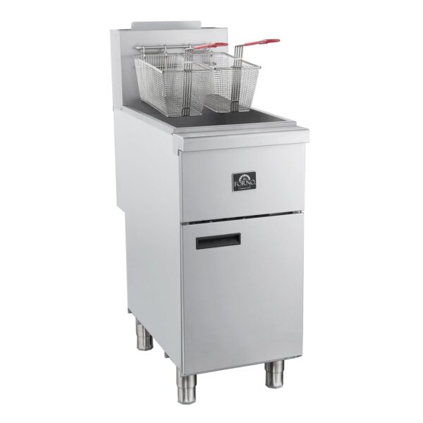 Forno Commerciale Propane Gas Deep Fryer, 3 Burners 90,000 BTU, 40 lbs Oil Capacity