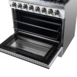 Forno Galiano 36" Freestanding Dual Fuel Range in White