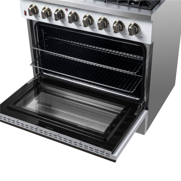 Forno Galiano 36" Freestanding Dual Fuel Range in White