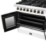 Forno Galiano 36-inch Freestanding French Door Dual Fuel Range White
