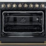 Forno Paolo 36 Inch Black Freestanding Electric Range, Stainless Steel, 5.44 cu.ft