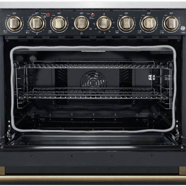 Forno Paolo 36 Inch Black Freestanding Electric Range, Stainless Steel, 5.44 cu.ft