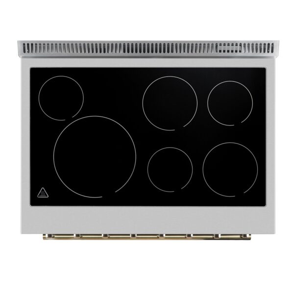 Forno Paolo 36 Inch Black Freestanding Electric Range, Stainless Steel, 5.44 cu.ft