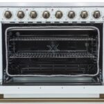 Forno Paolo 36 Inch White Freestanding Electric Range, Stainless Steel, 5.44 cu.ft