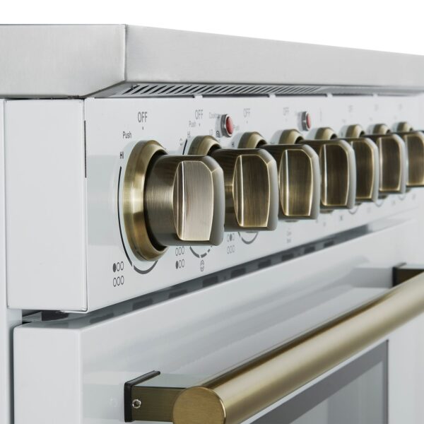 Forno Paolo 36 Inch White Freestanding Electric Range, Stainless Steel, 5.44 cu.ft