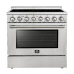 Forno Paolo 36 Inch Freestanding Electric Range, Stainless Steel, 5.44 cu.ft