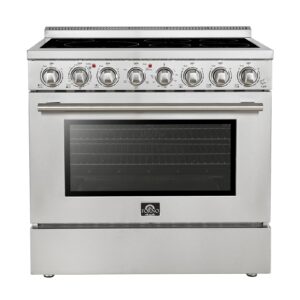Forno Paolo 36 Inch Freestanding Electric Range, Stainless Steel, 5.44 cu.ft