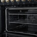 Forno Paolo 48 Inch Freestanding Electric Range in Black with Antique Brass, 6.7 cu.ft