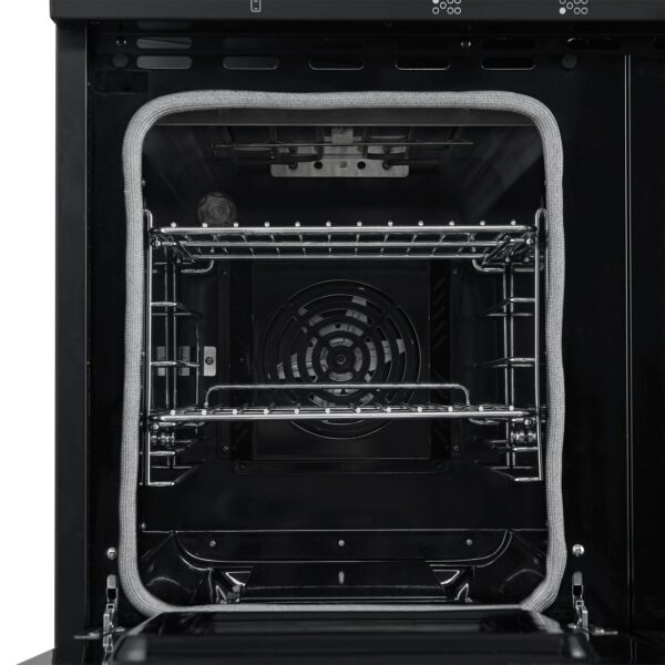 Forno Paolo 48 Inch Freestanding Electric Range in Black with Antique Brass, 6.7 cu.ft
