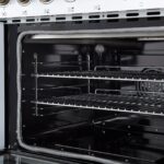 Forno Paolo 48 Inch Freestanding Electric Range in White with Antique Brass, 6.7 cu.ft