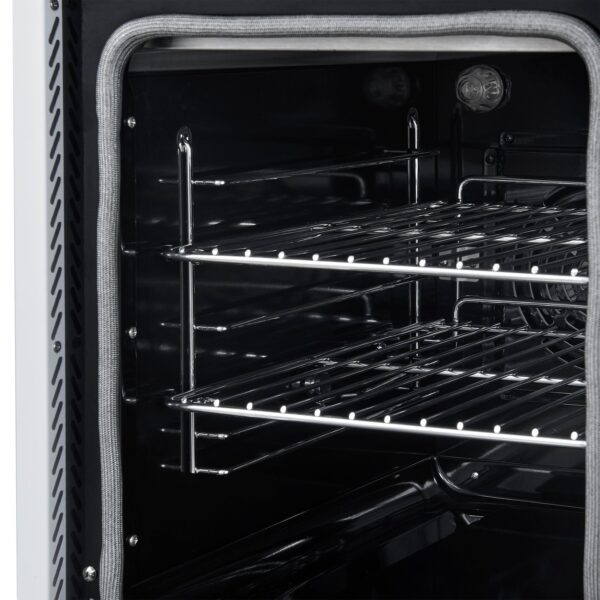 Forno Paolo 48 Inch Freestanding Electric Range in White with Antique Brass, 6.7 cu.ft