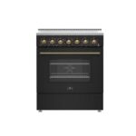 Forno Paolo 30-Inch Freestanding Electric Range, Black, 4.38 cu.ft, True Convection Oven, Energy Efficient